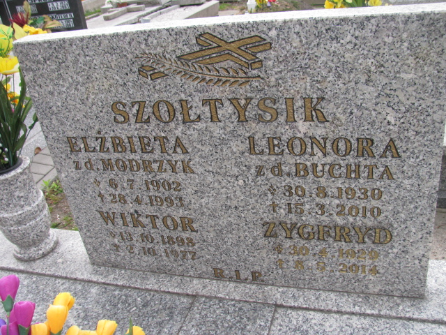 Zygfryd Szołtysik 1929 Zabrze Kończyce - Grobonet - Wyszukiwarka osób pochowanych