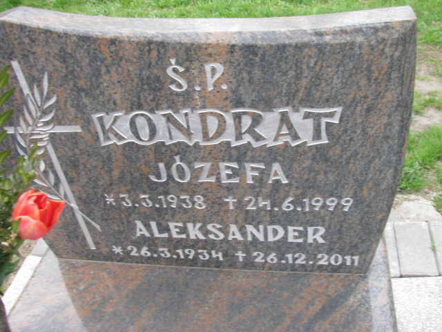 Aleksander Kondrat  1934 Zabrze Kończyce - Grobonet - Wyszukiwarka osób pochowanych