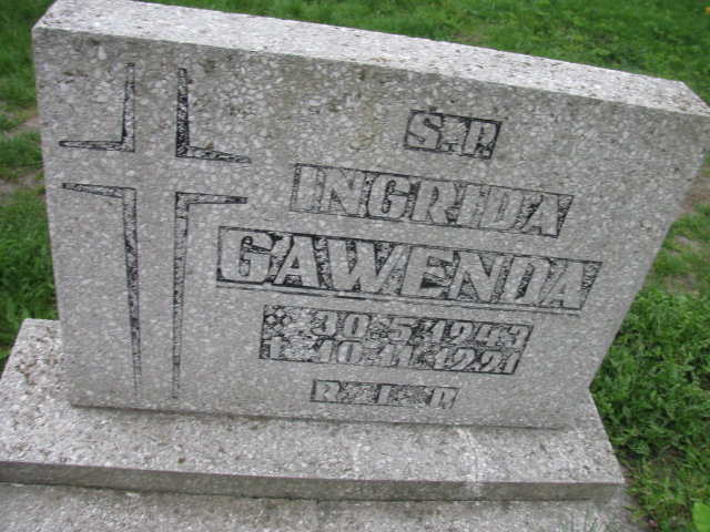 Ingrida Gawenda  1943 Zabrze Kończyce - Grobonet - Wyszukiwarka osób pochowanych