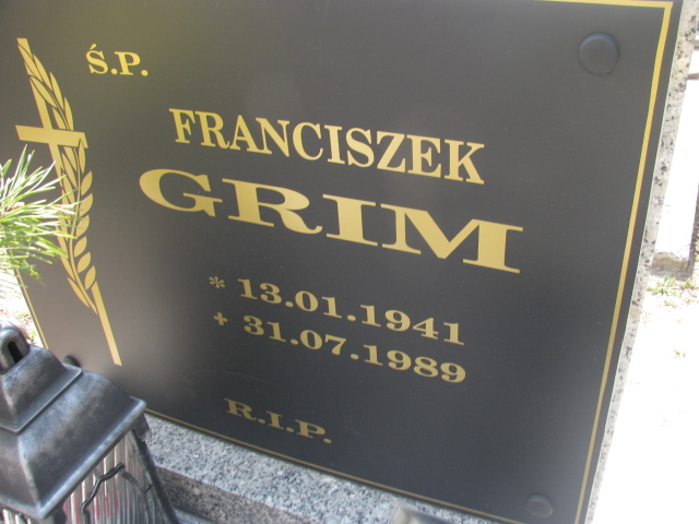 Franciszek Grim 1941 Zabrze Kończyce - Grobonet - Wyszukiwarka osób pochowanych