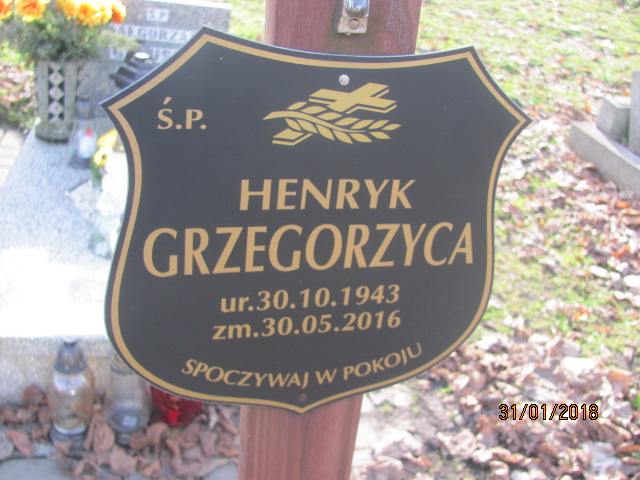 Henryk Grzegorzyca 1943 Zabrze Kończyce - Grobonet - Wyszukiwarka osób pochowanych