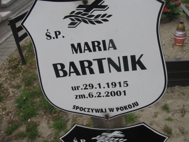 Wilhelm Bartnik 1911 Zabrze Kończyce - Grobonet - Wyszukiwarka osób pochowanych