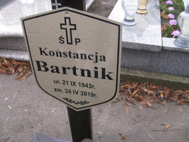 Konstancja Bartnik 1943 Zabrze Kończyce - Grobonet - Wyszukiwarka osób pochowanych