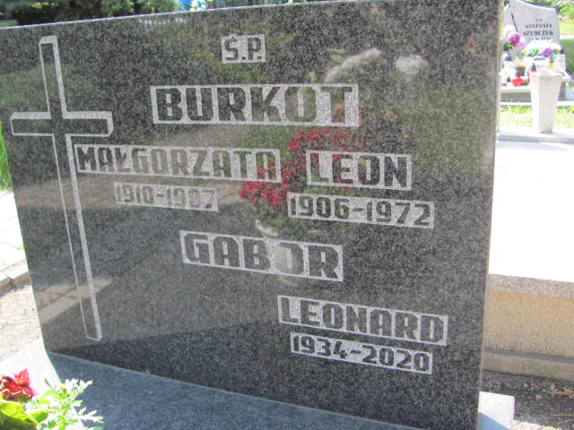 Leon Burkot 1906 Zabrze Kończyce - Grobonet - Wyszukiwarka osób pochowanych