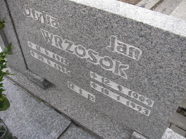 Jan Wrzosok 1909 Zabrze Kończyce - Grobonet - Wyszukiwarka osób pochowanych