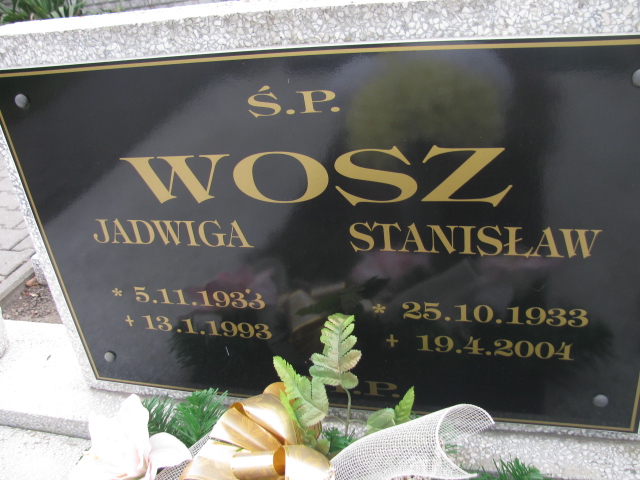 Jadwiga Wosz 1933 Zabrze Kończyce - Grobonet - Wyszukiwarka osób pochowanych