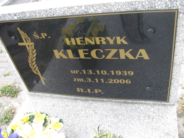 Gerard Kleczka 1913 Zabrze Kończyce - Grobonet - Wyszukiwarka osób pochowanych