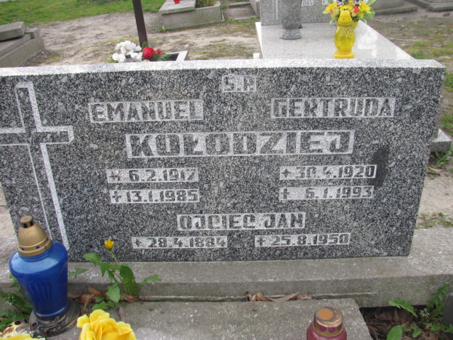 Emanuel Kołodziej 1917 Zabrze Kończyce - Grobonet - Wyszukiwarka osób pochowanych