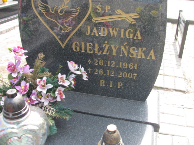 Jadwiga Giełżyńska 1961 Zabrze Kończyce - Grobonet - Wyszukiwarka osób pochowanych