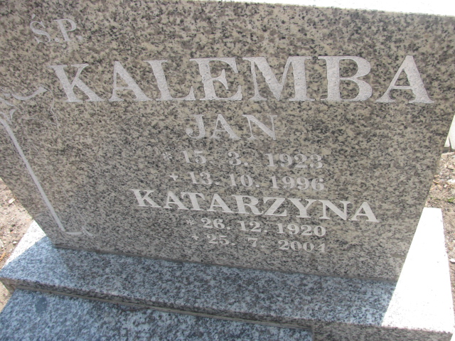 Katarzyna Kalemba 1920 Zabrze Kończyce - Grobonet - Wyszukiwarka osób pochowanych