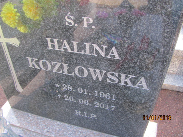 Halina Kozłowska 1961 Zabrze Kończyce - Grobonet - Wyszukiwarka osób pochowanych