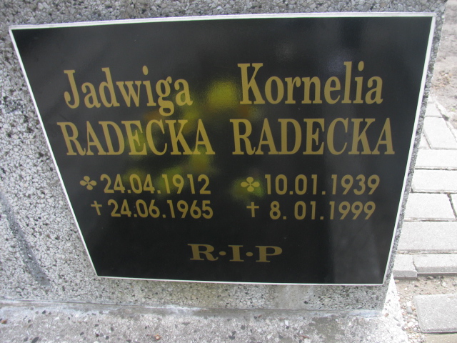 Jadwiga Radecka 1912 Zabrze Kończyce - Grobonet - Wyszukiwarka osób pochowanych