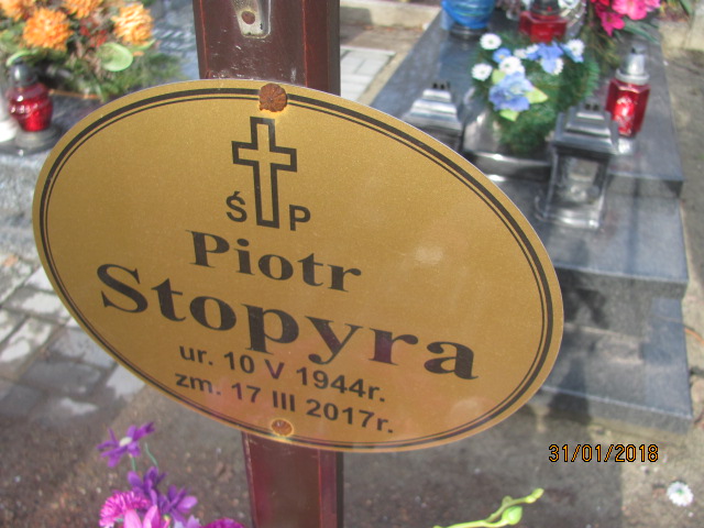 Piotr Stopyra 1944 Zabrze Kończyce - Grobonet - Wyszukiwarka osób pochowanych
