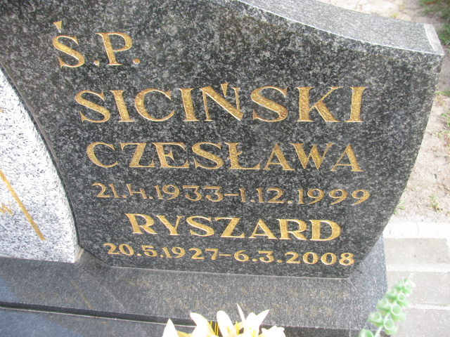 Ryszard Siciński 1927 Zabrze Kończyce - Grobonet - Wyszukiwarka osób pochowanych