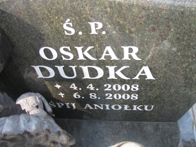 Oskar Dudka 2008 Zabrze Kończyce - Grobonet - Wyszukiwarka osób pochowanych