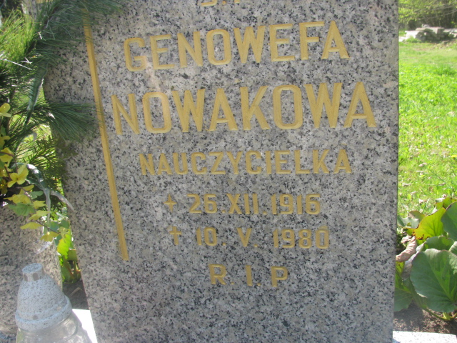 Genowefa Nowakowa 1916 Zabrze Kończyce - Grobonet - Wyszukiwarka osób pochowanych